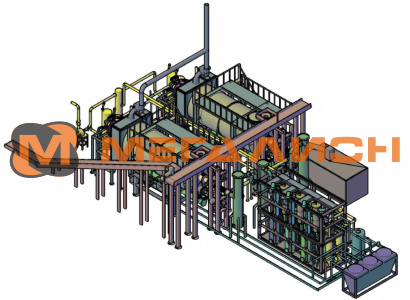 Pyrolysis unit for waste recycling - схема 1
